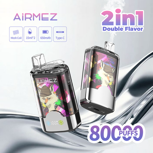Kit jetable AiRMEZ Fox 80000 80K Puffs 30ml (Dual Flavor)