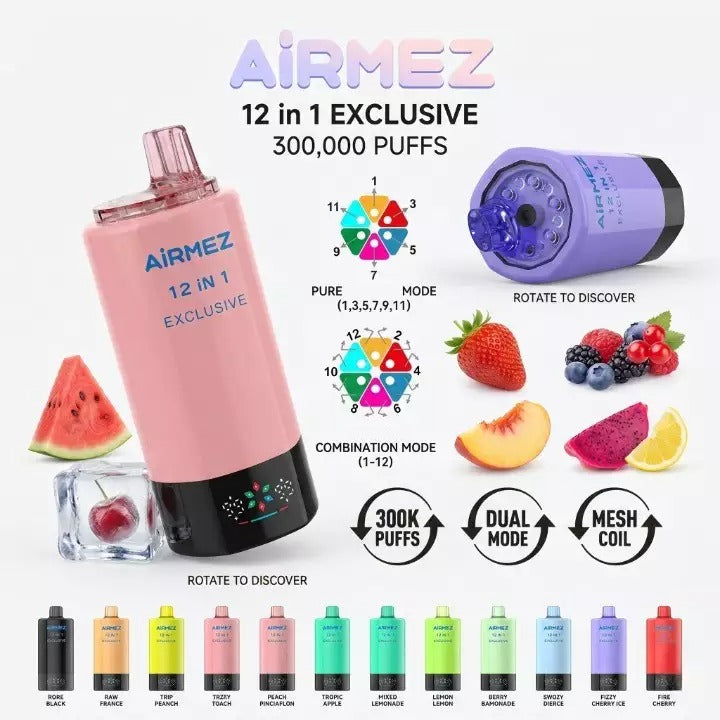 Kit jetable Airmez 12en1 300K 300000 Puffs 90ml