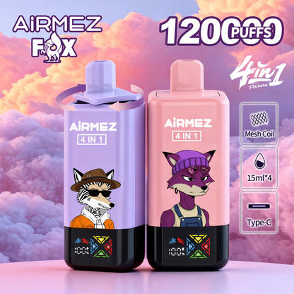 Kit jetable AiRMEZ Fox 4in1 120K 60ml (120 000 Puffs)