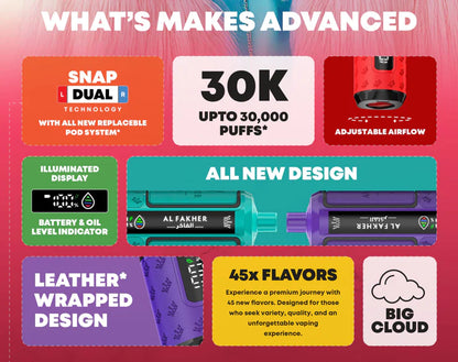 Kit jetable prérempli AL Fakher Crown Bar 30K Hypermax