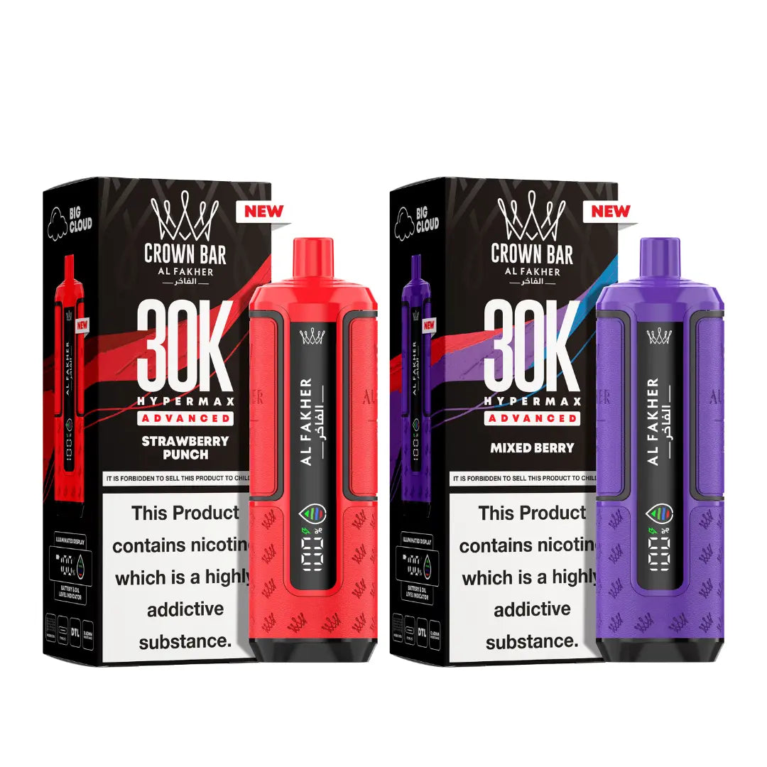 Kit jetable prérempli AL Fakher Crown Bar 30K Hypermax