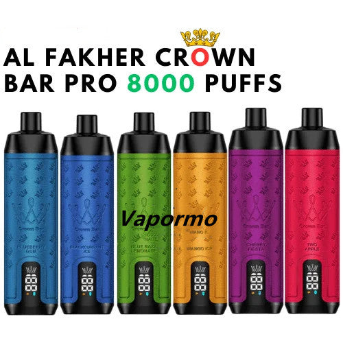 Kit jetable rechargeable AL Fakher Crown Bar Pro 8000 Puffs