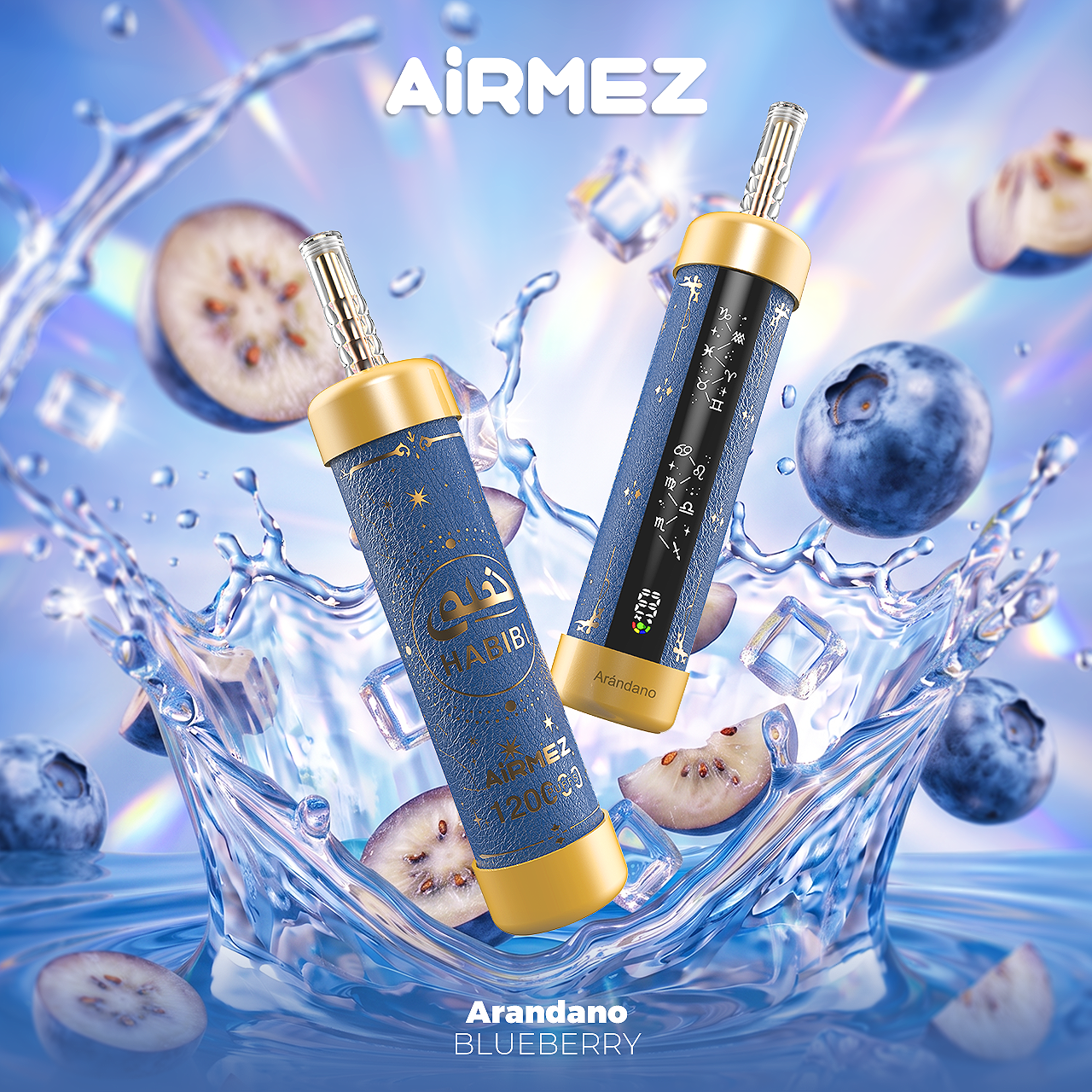 Kit jetable rechargeable Airmez HABIBI 120K 120000 Puffs Shisha Hookah