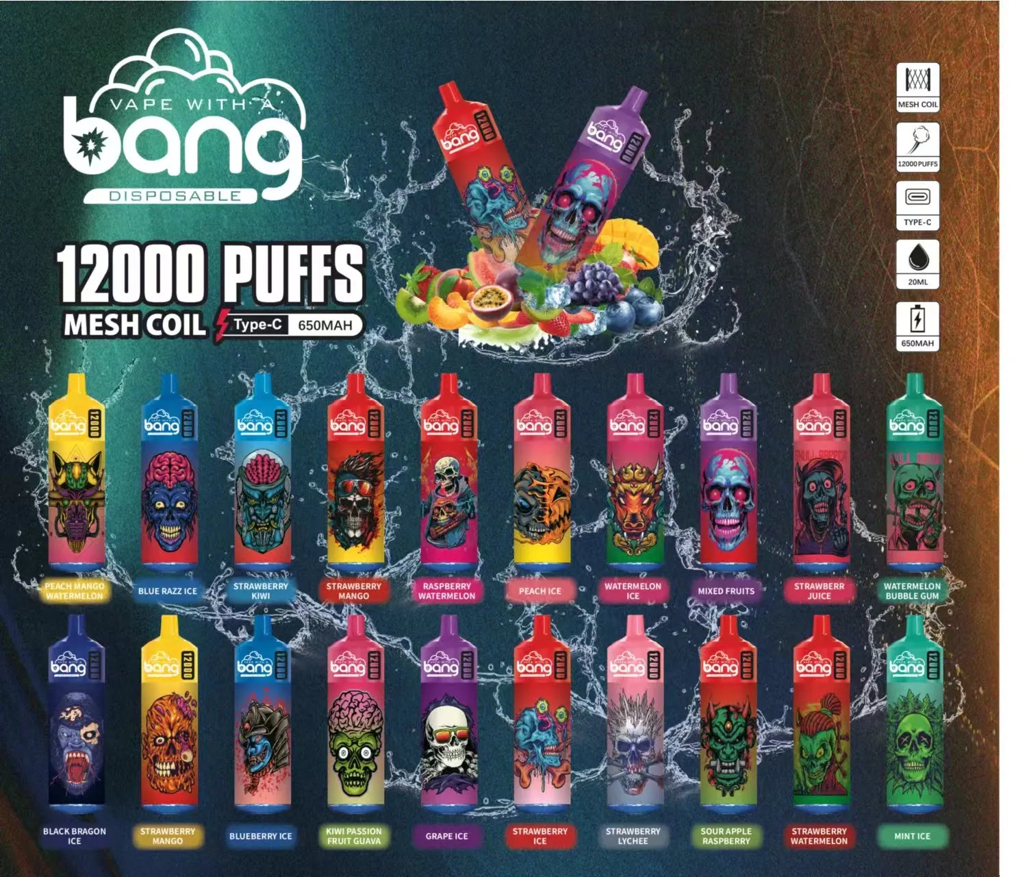 Kit jetable rechargeable Bang 12000 Puffs 10 pices/paquet France Boutique en Ligne frvapormo Kit jetable rechargeable Bang 12000 Puffs 10 pices/paquet France Boutique en Ligne frvapormo