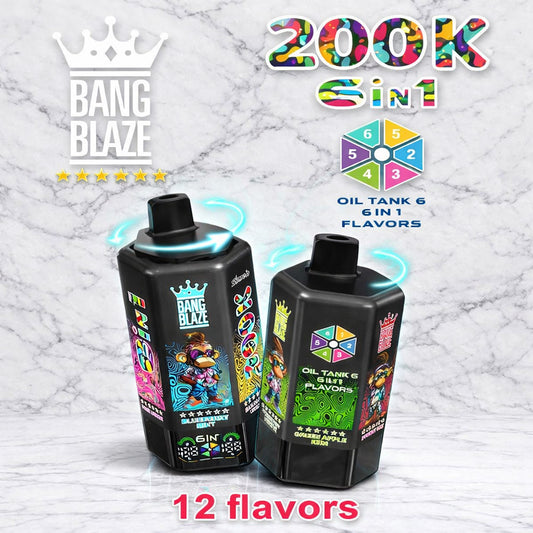 Kit jetable Bang Blaze 200K 200000 Puffs 6 in 1