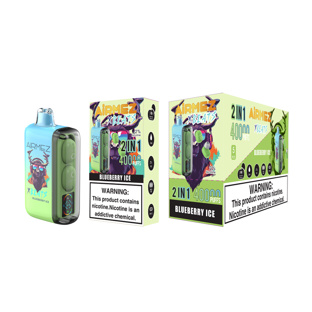 Kit jetable AiRMEZ Xbeats 50000 50K Puffs avec écouteurs TWS