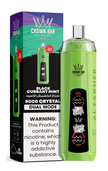 Kit jetable AL Fakher Crown Bar 8000 Crystal Dual Mode