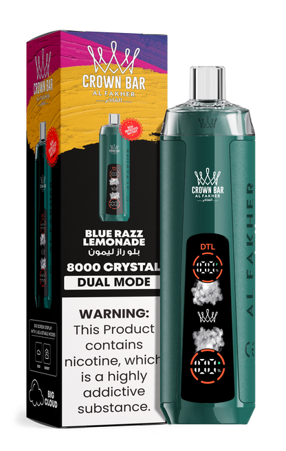 Kit jetable AL Fakher Crown Bar 8000 Crystal Dual Mode