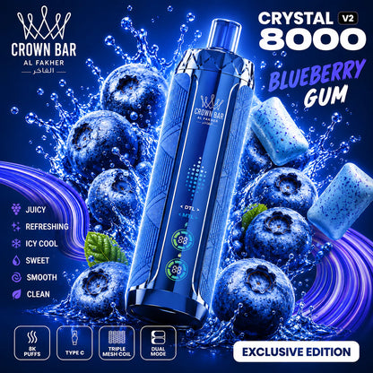 Kit jetable AL Fakher Crown Bar 8000 Crystal V2