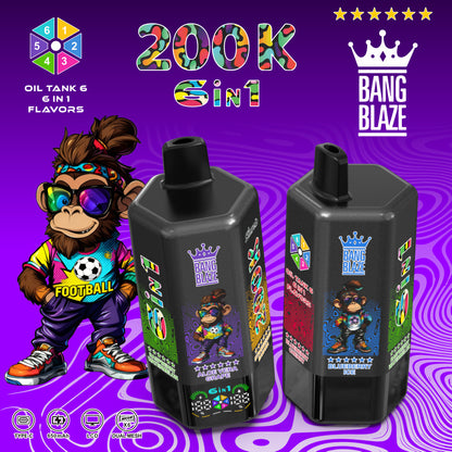 Kit jetable Bang Blaze 200K 200000 Puffs 6 in 1
