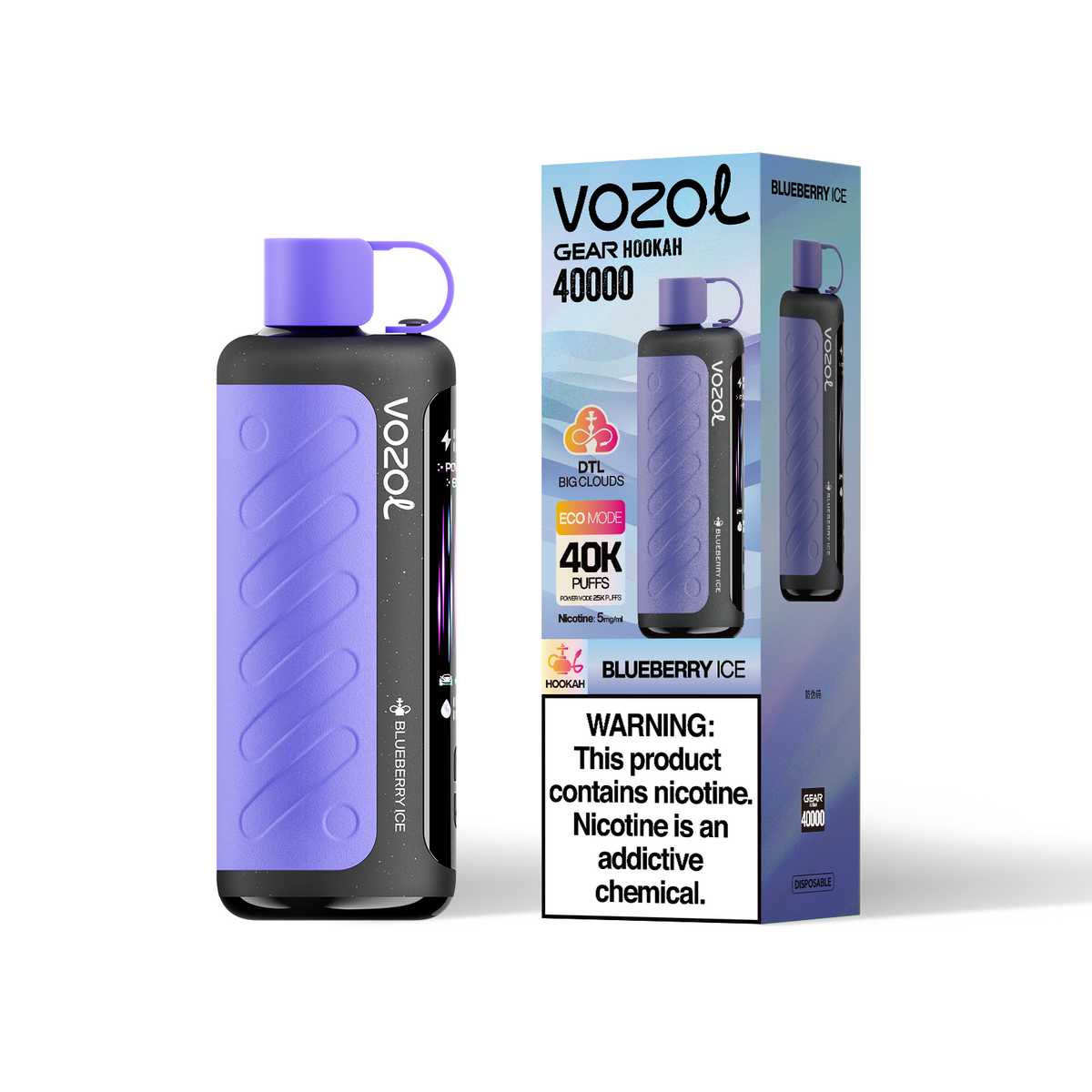 Kit jetable Vozol Gear Hookah 40000 40K Puffs
