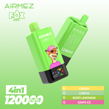 Kit jetable AiRMEZ Fox 4in1 120K 60ml (120 000 Puffs)