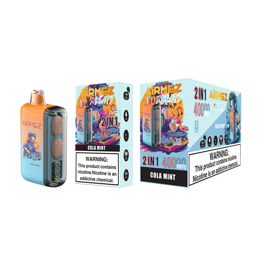 Kit jetable AiRMEZ Xbeats 50000 50K Puffs avec écouteurs TWS