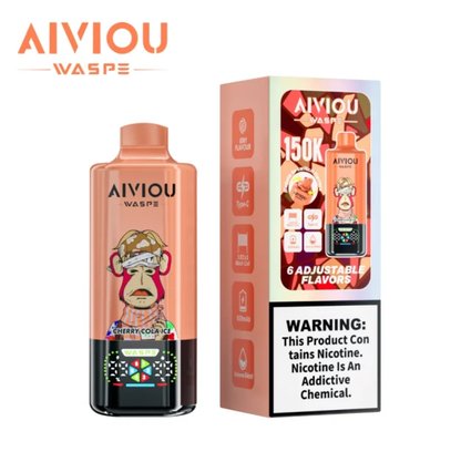 Kit jetable rechargeable WASPE Aiviou 150K 150000 Puffs 6in1