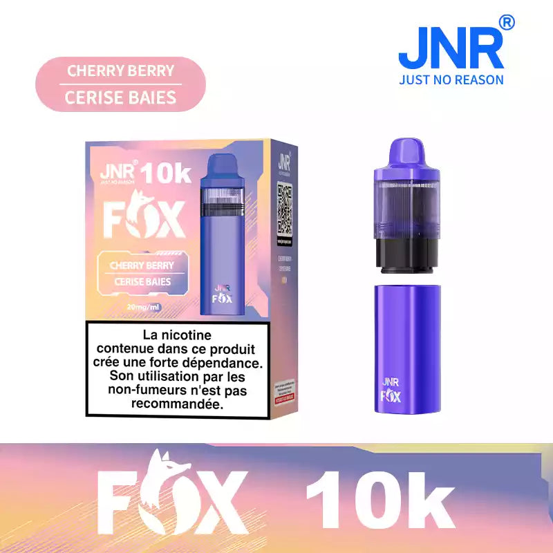 Kit jetable prérempli JNR Fox 10000 Puffs