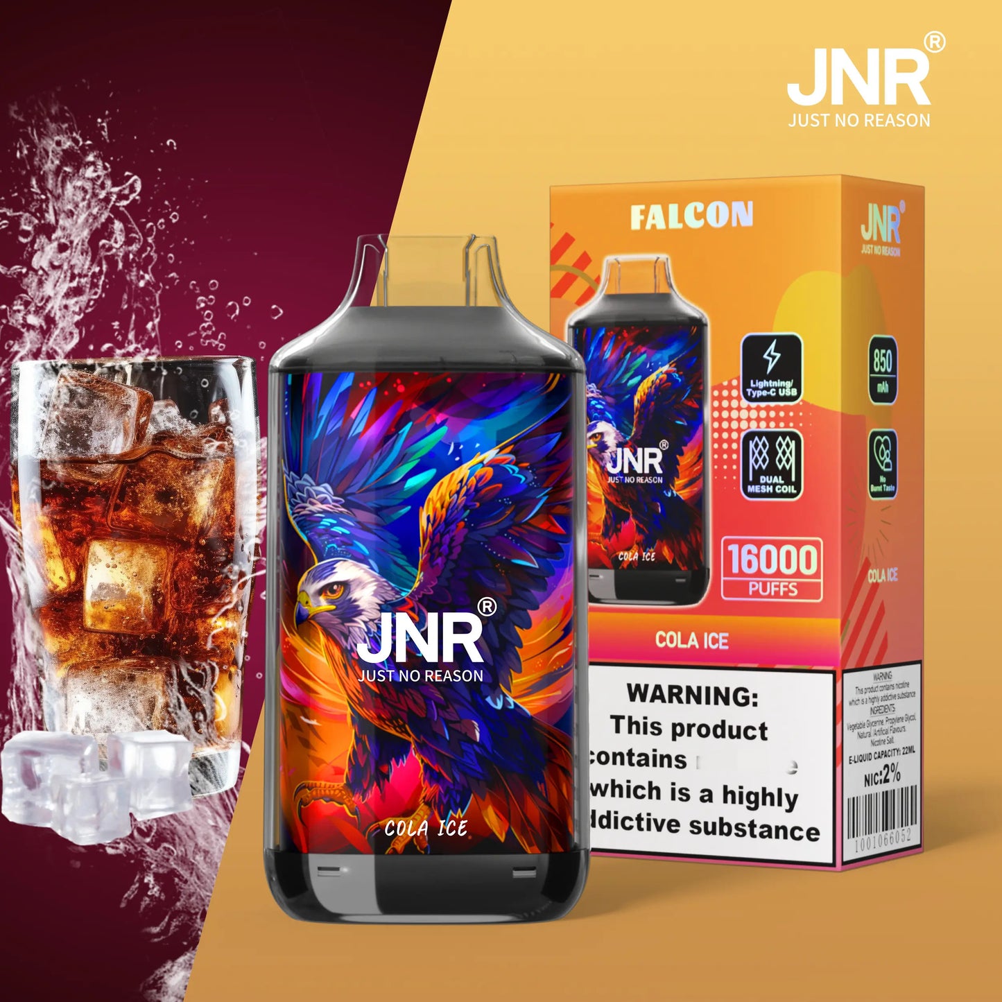 Kit jetable JNR Falcon 16000 Puffs