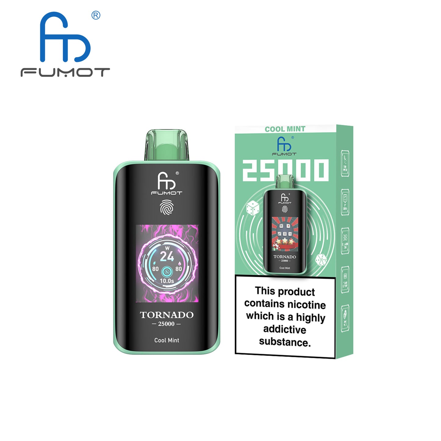 [Clearance Sale] Kit jetable rechargeable Fumot Randm Tornado 25000 25K Puffs (Touch Button)