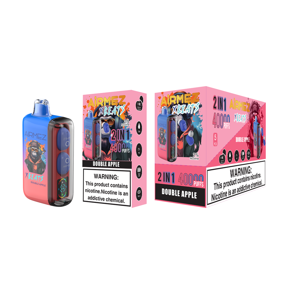 Kit jetable AiRMEZ Xbeats 50000 50K Puffs avec écouteurs TWS