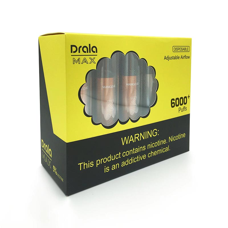 Drala Max 6000 PUFF Cigarette électronique jetable kit rechargeable 20mg 700mAh 13.5ml