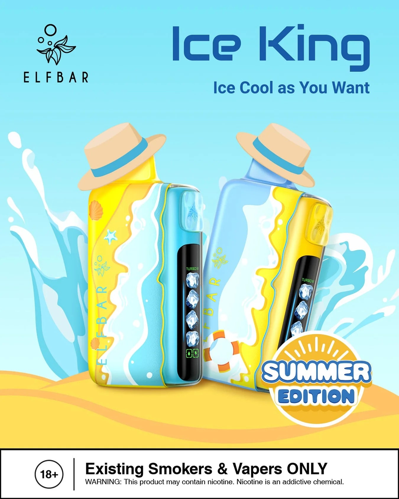 Kit jetable ELF BAR Ice King 40K 40000 Puffs - Summer Edition