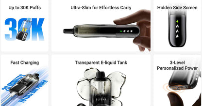 Kit jetable ELF BAR DUKE 30000 30K Puffs