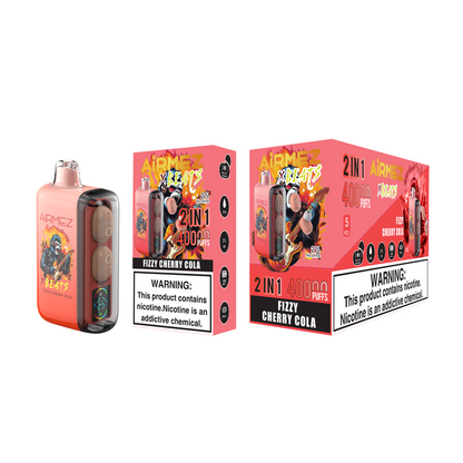 Kit jetable AiRMEZ Xbeats 50000 50K Puffs avec écouteurs TWS
