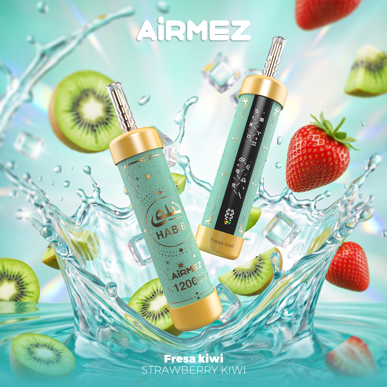 Kit jetable rechargeable Airmez HABIBI 120K 120000 Puffs Shisha Hookah