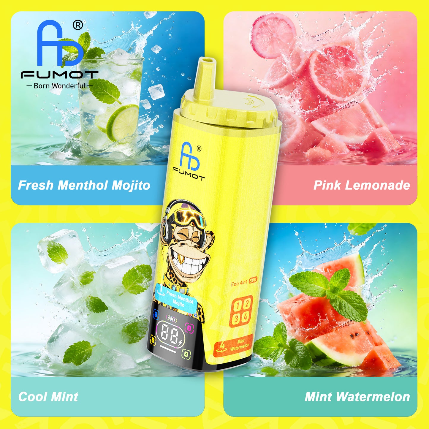 Kit jetable Fumot Eco 4in1 80K Puffs