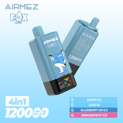 Kit jetable AiRMEZ Fox 4in1 120K 60ml (120 000 Puffs)