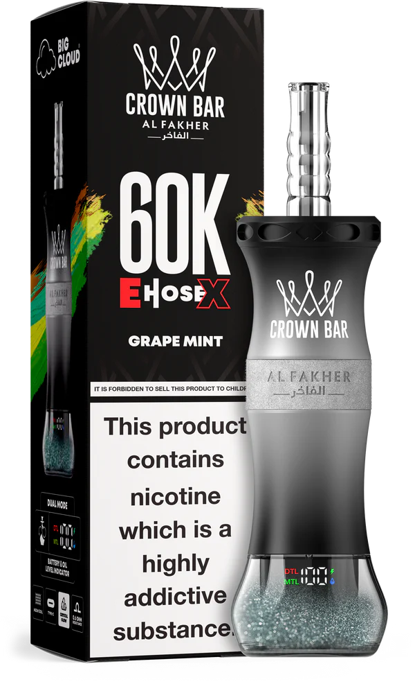 Kit jetable AL Fakher Crown Bar 60K 60000 Puffs E-Hose X