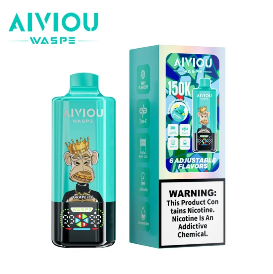 Kit jetable rechargeable WASPE Aiviou 150K 150000 Puffs 6in1