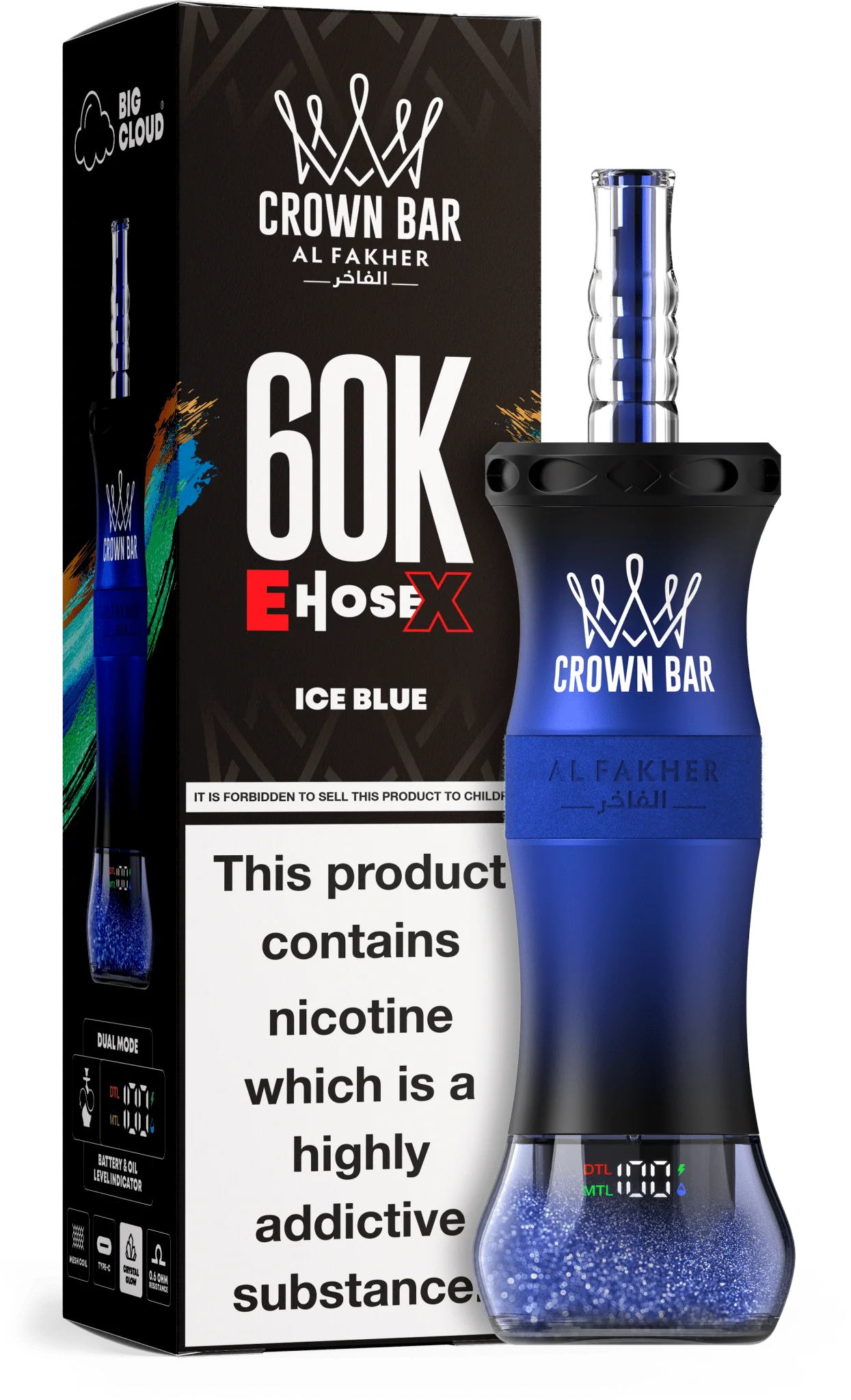 Kit jetable AL Fakher Crown Bar 60K 60000 Puffs E-Hose X Vente Pas Cher | fr.vapormo.com frvapormo Kit jetable AL Fakher Crown Bar 60K 60000 Puffs E-Hose X Vente Pas Cher | fr.vapormo.com frvapormo