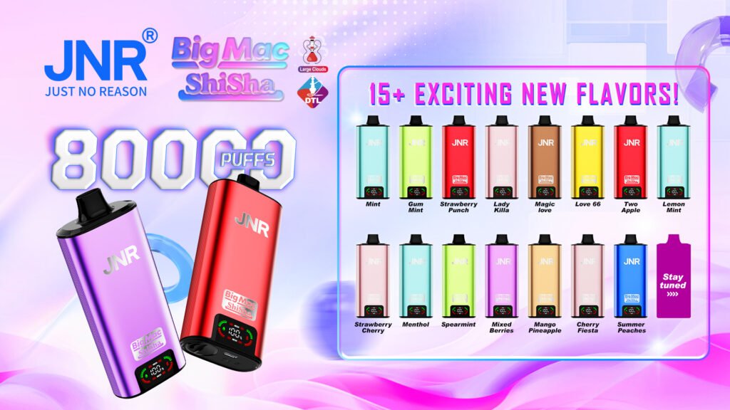 Kit jetable JNR BIG MAC Shisha 80K 80000 Puffs