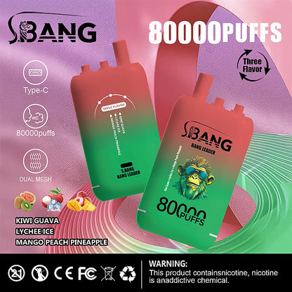 Kit jetable Bang Leader (Bang Legend) 80000 Puff 3-in-1 Flavor 80K