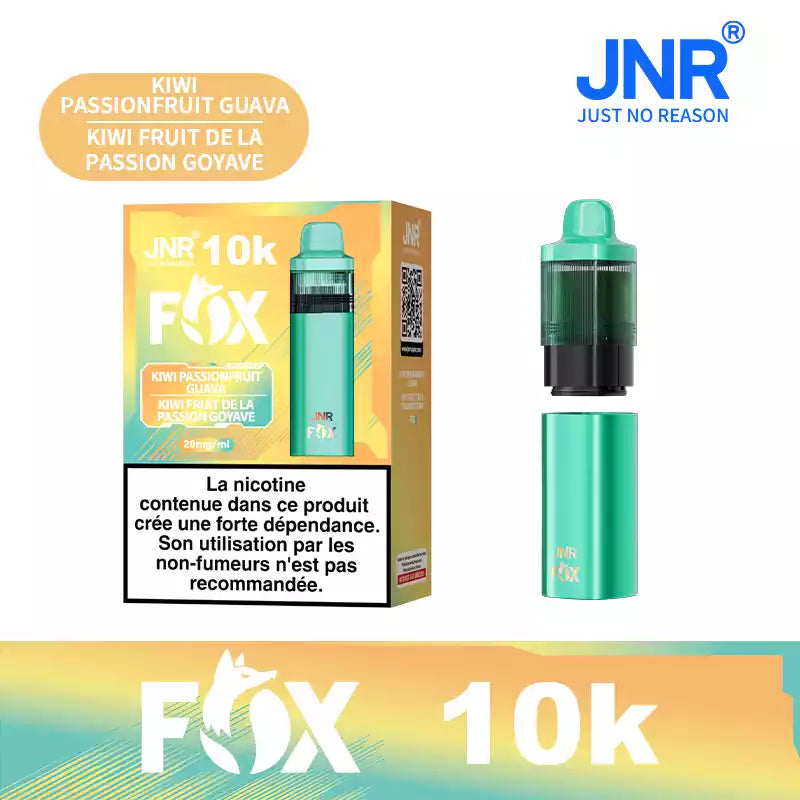 Kit jetable prérempli JNR Fox 10000 Puffs
