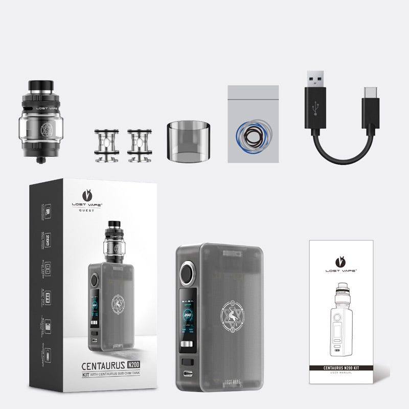 Kit Lost Vape Centaurus N200 avec atomiseur Centaurus Sub Ohm 5ml