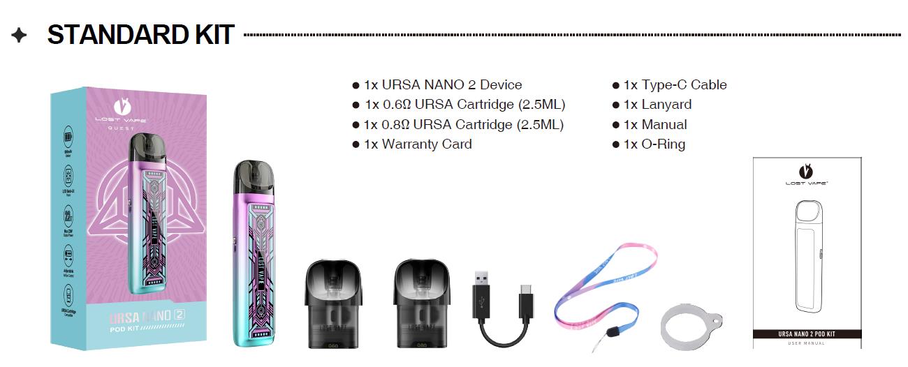 Kit Lost Vape Ursa Nano 2 Pod 900mAh 2.5ml