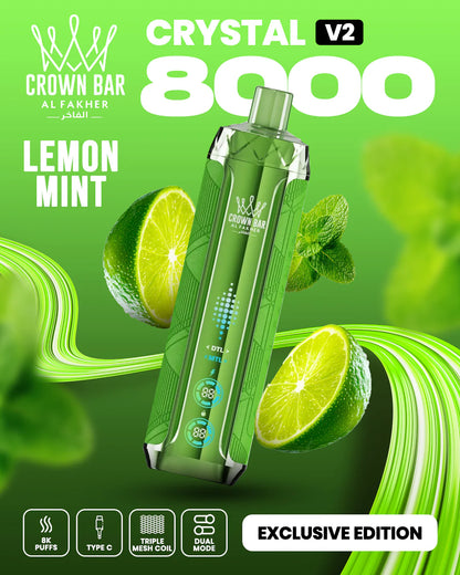 Kit jetable AL Fakher Crown Bar 8000 Crystal V2