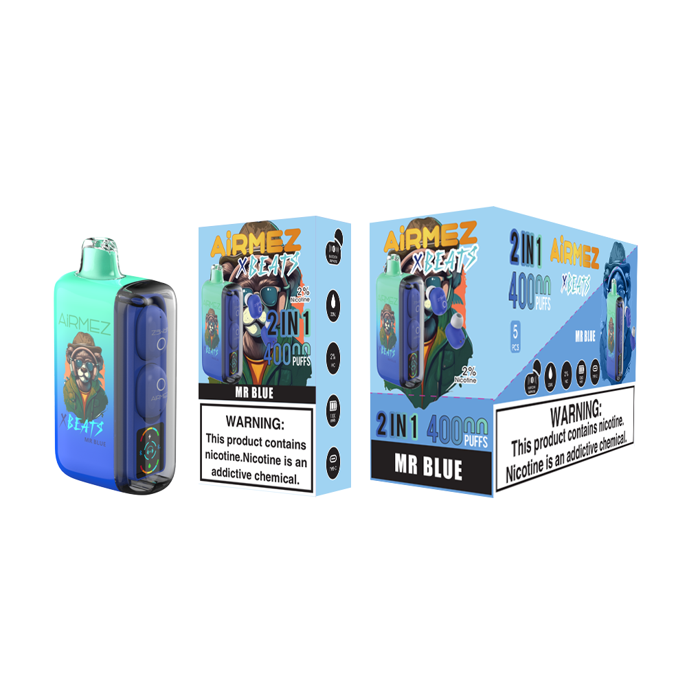 Kit jetable AiRMEZ Xbeats 50000 50K Puffs avec écouteurs TWS