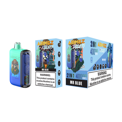 Kit jetable AiRMEZ Xbeats 50000 50K Puffs avec écouteurs TWS