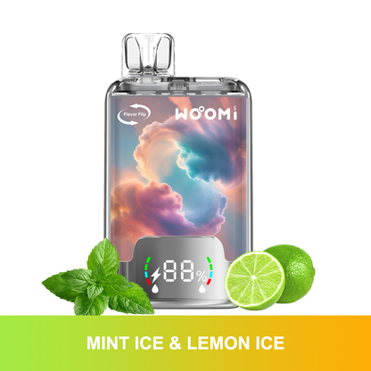 Woomi Twin 20000 Puffs Dual Tank Vape jetable à puissance réglable 5 pièces/paquet