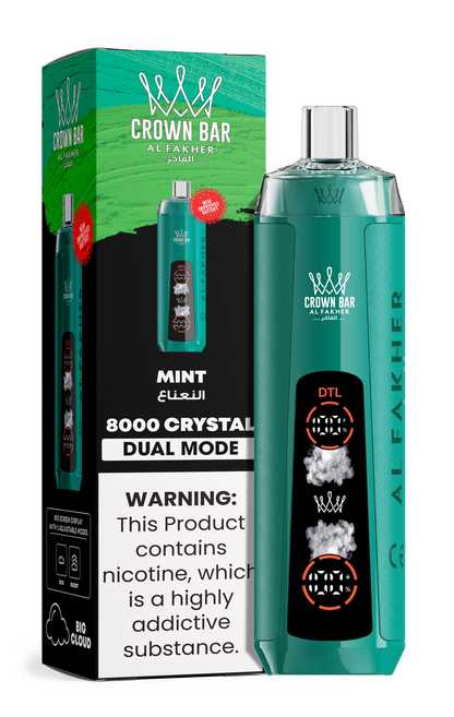 Kit jetable AL Fakher Crown Bar 8000 Crystal Dual Mode