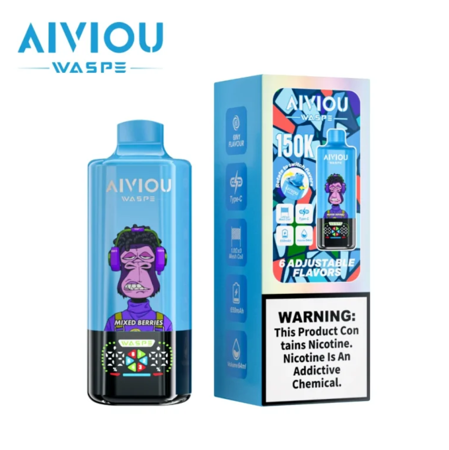 Kit jetable rechargeable WASPE Aiviou 150K 150000 Puffs 6in1
