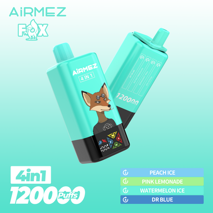 Kit jetable AiRMEZ Fox 4in1 120K 60ml (120 000 Puffs)