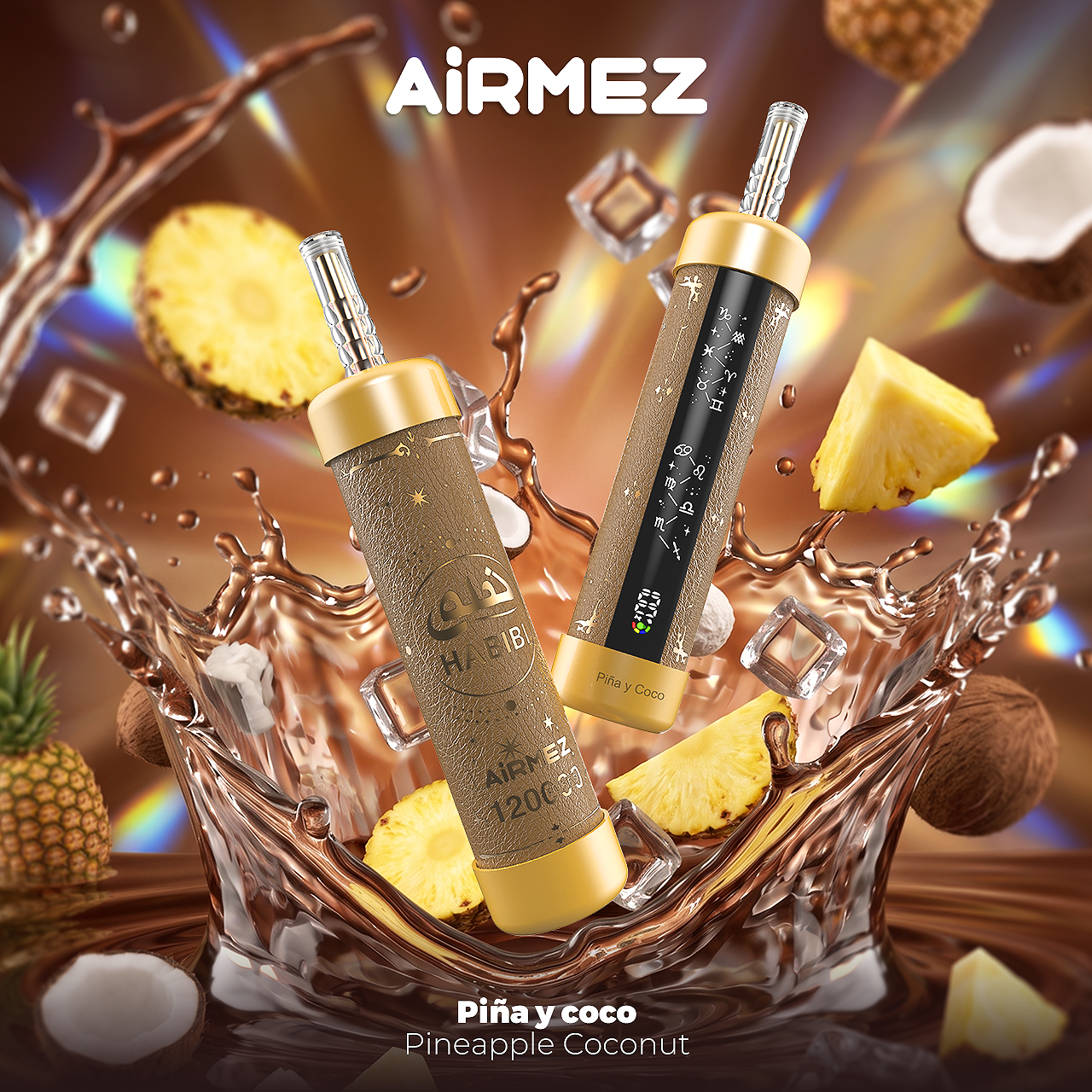 Kit jetable rechargeable Airmez HABIBI 120K 120000 Puffs Shisha Hookah