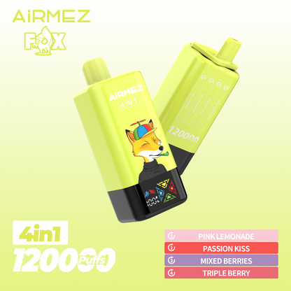 Kit jetable AiRMEZ Fox 4in1 120K 60ml (120 000 Puffs)