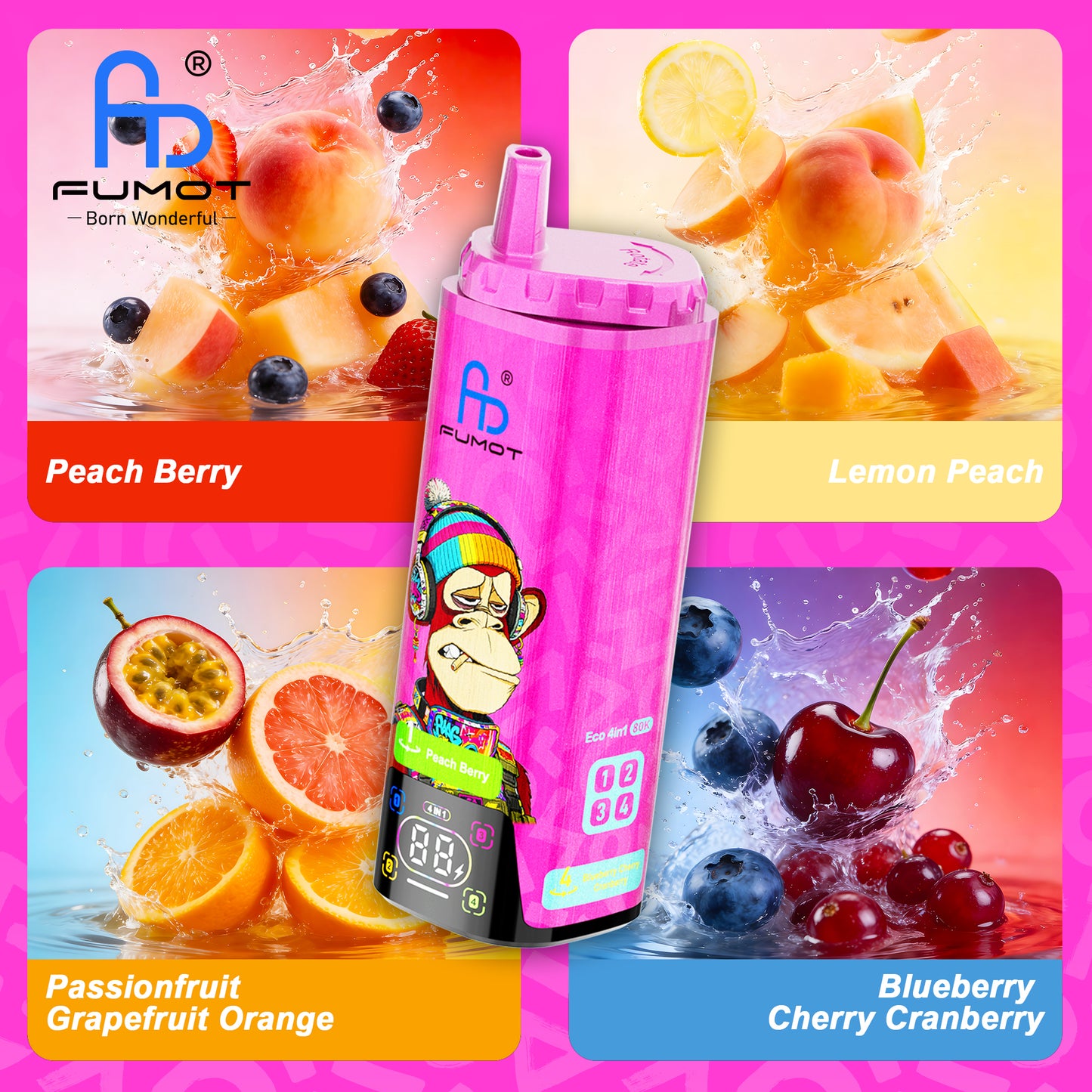 Kit jetable Fumot Eco 4in1 80K Puffs