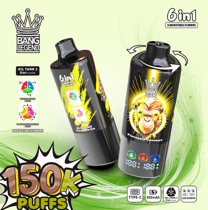 Kit jetable Bang Legend 150000 150K Puffs 6-in-1 Flavors