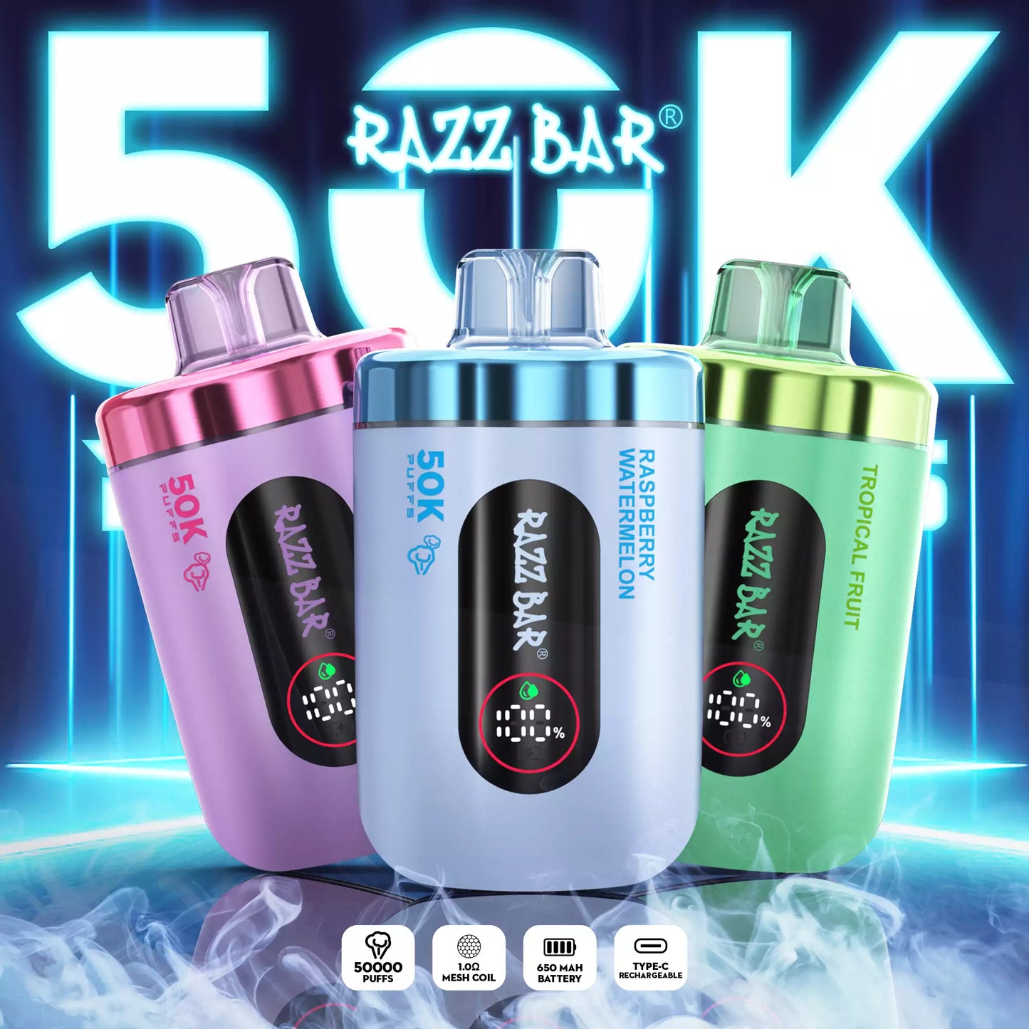Kit jetable Razz Bar 50K 50000 Puffs