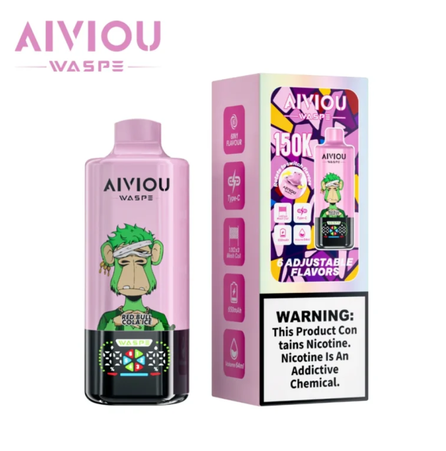 Kit jetable rechargeable WASPE Aiviou 150K 150000 Puffs 6in1